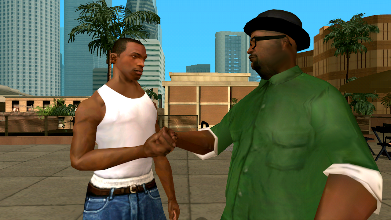GTA San Andreas موبايل: لقطة بانر لمدينة Los Santos ضمن مراجعة اللعبة الكلاسيكية