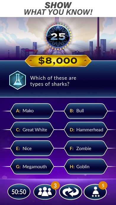 لعبة Millionaire Trivia: TV Game — مراجعة ودليل اللاعب