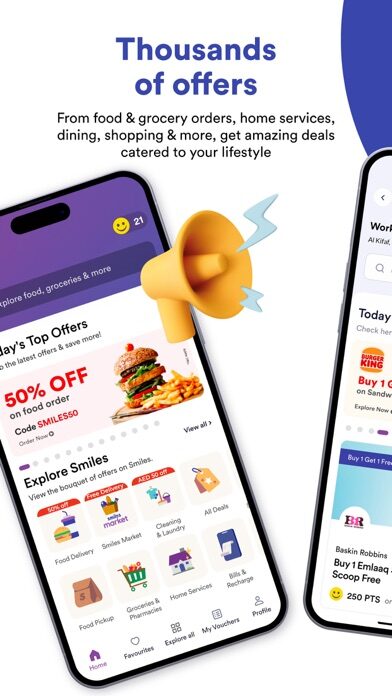تطبيق Smiles: Food Grocery Lifestyle — مراجعة شاملة ومميزات