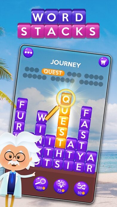 مراجعة لعبة Word Stacks: تحدي الكلمات الممتع والمفيد screenshot 1