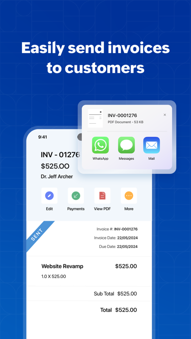 Zoho Invoice Maker App